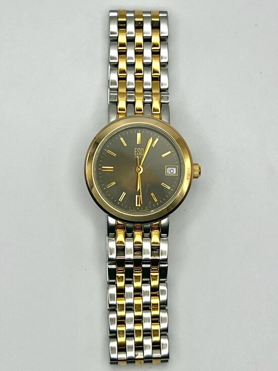 ESQ by Movado Ladies Watch Telos Two tone Grey Silver Gold tones working main image 6
